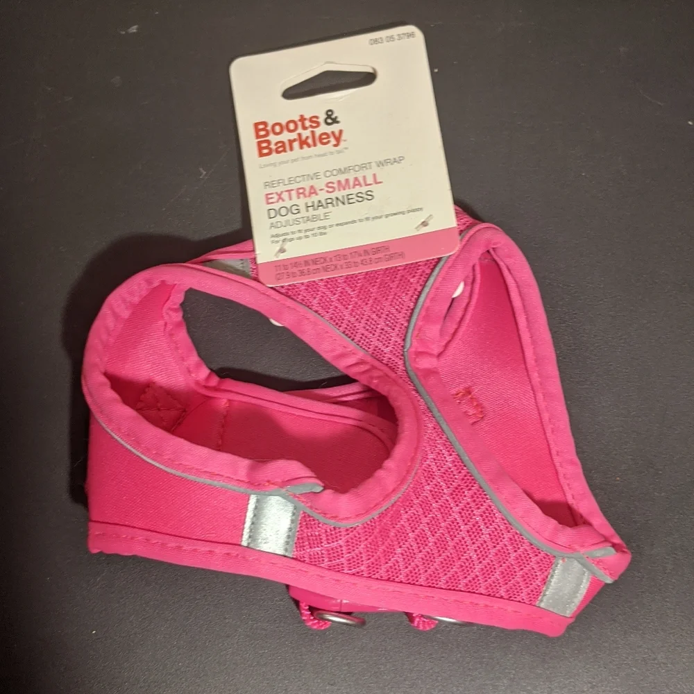 Boots & Barkley Ultimate Reflective Comfort Wrap Xs Pink Dog Cat Animal Harness